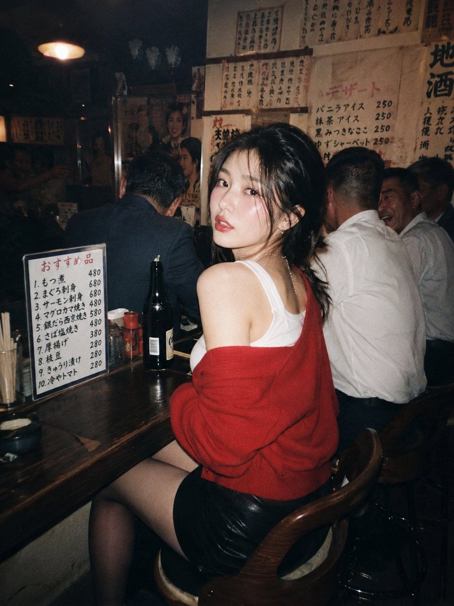 A beautiful young East Asian woman with long dark wavy ha... thumbnail 2
