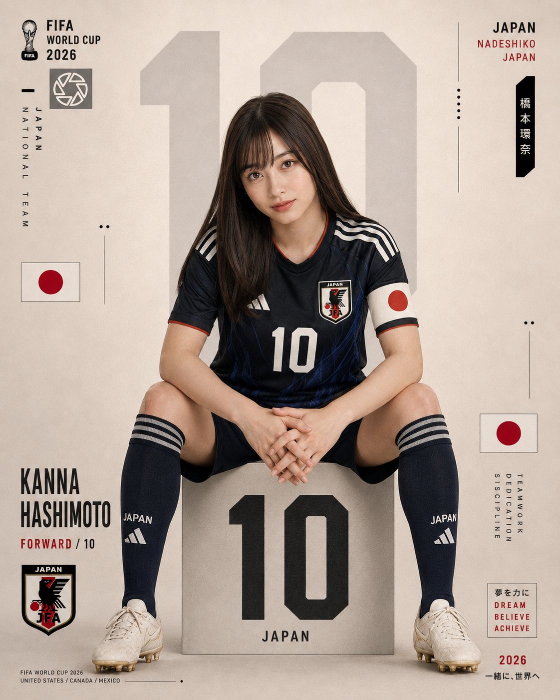 Japan's Star: World Cup 2026 Campaign Portrait