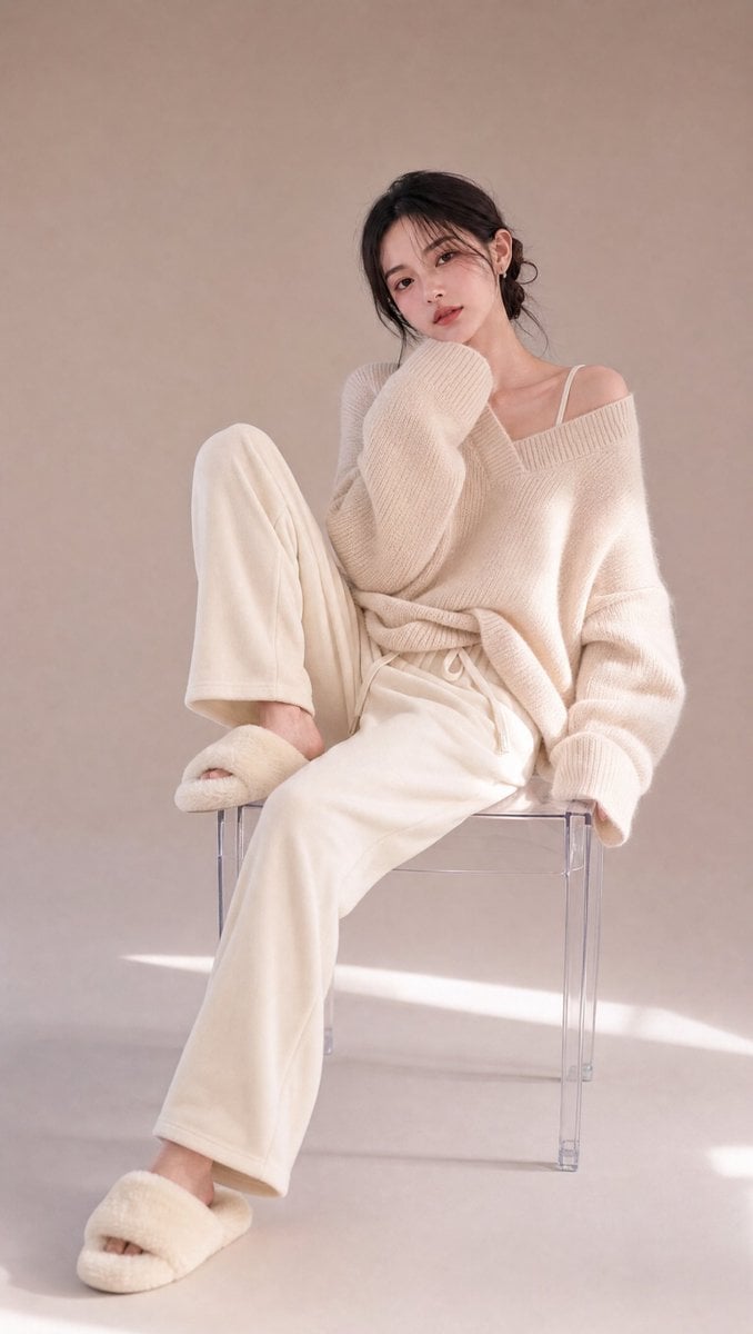 Luxury pastel editorial portrait, beautiful young woman s... thumbnail 2