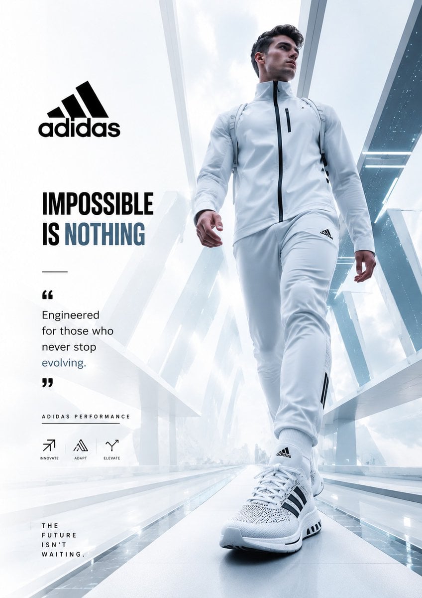 Create an ultra-premium footwear advertising poster desig... thumbnail 2
