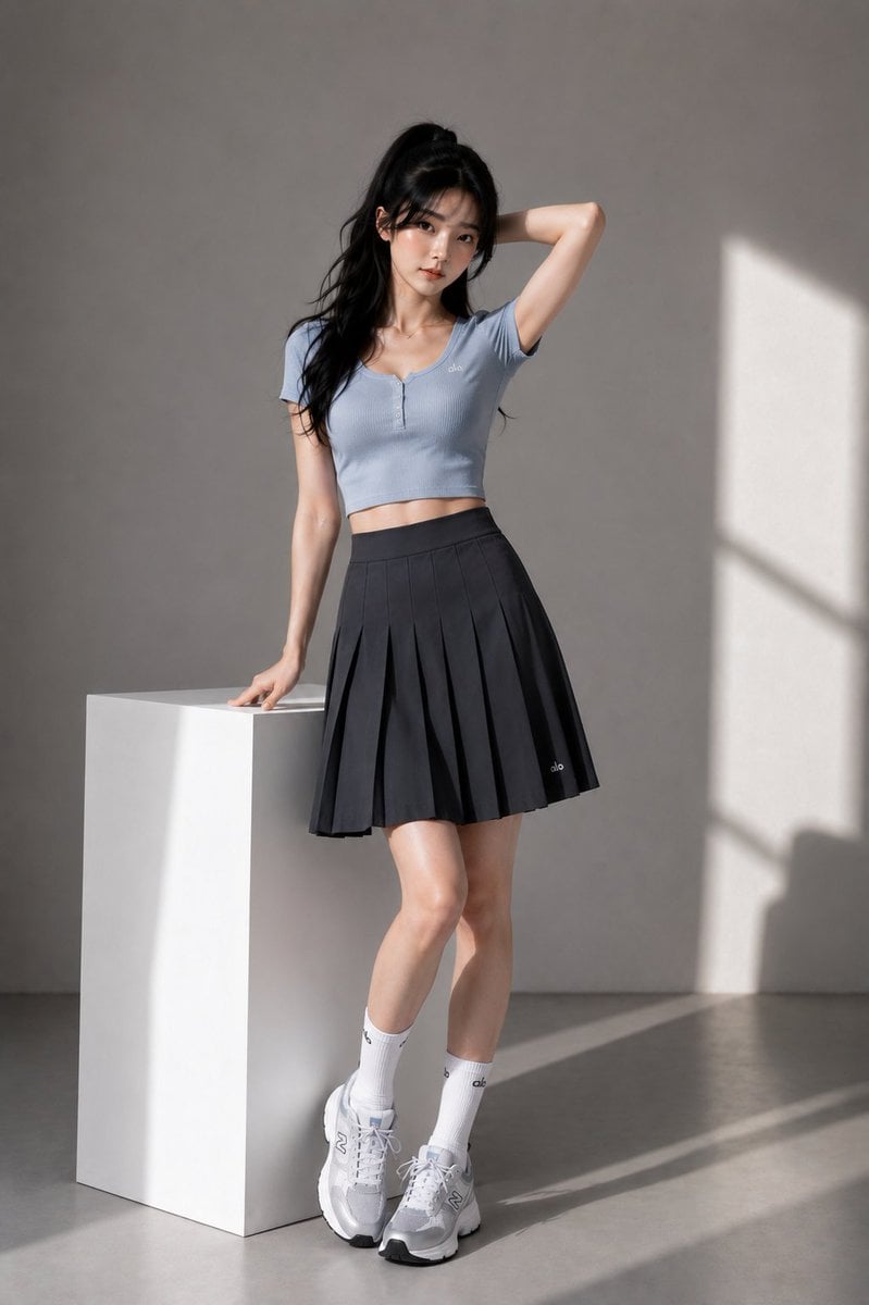 Ultra-realistic full-body fashion editorial photograph of... thumbnail 4