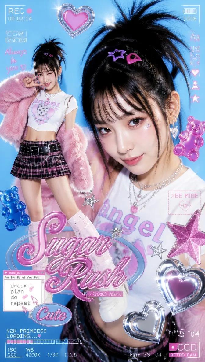 A vibrant Y2K hyper-pop aesthetic magazine cover / promot... thumbnail 2
