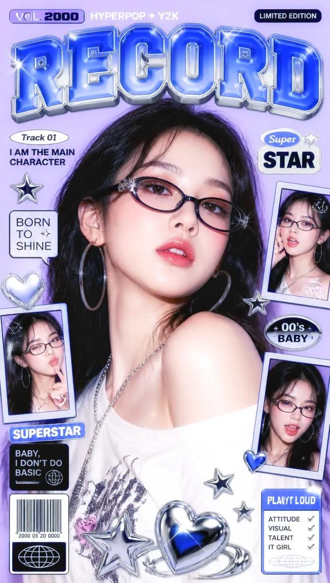 A vibrant Y2K hyper-pop aesthetic magazine cover / promot... thumbnail 4