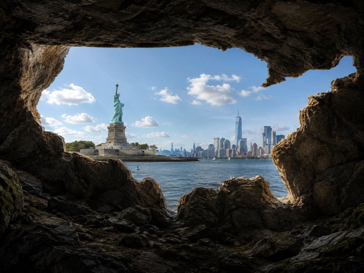 Create a photorealistic image viewed from inside a natura... thumbnail 2