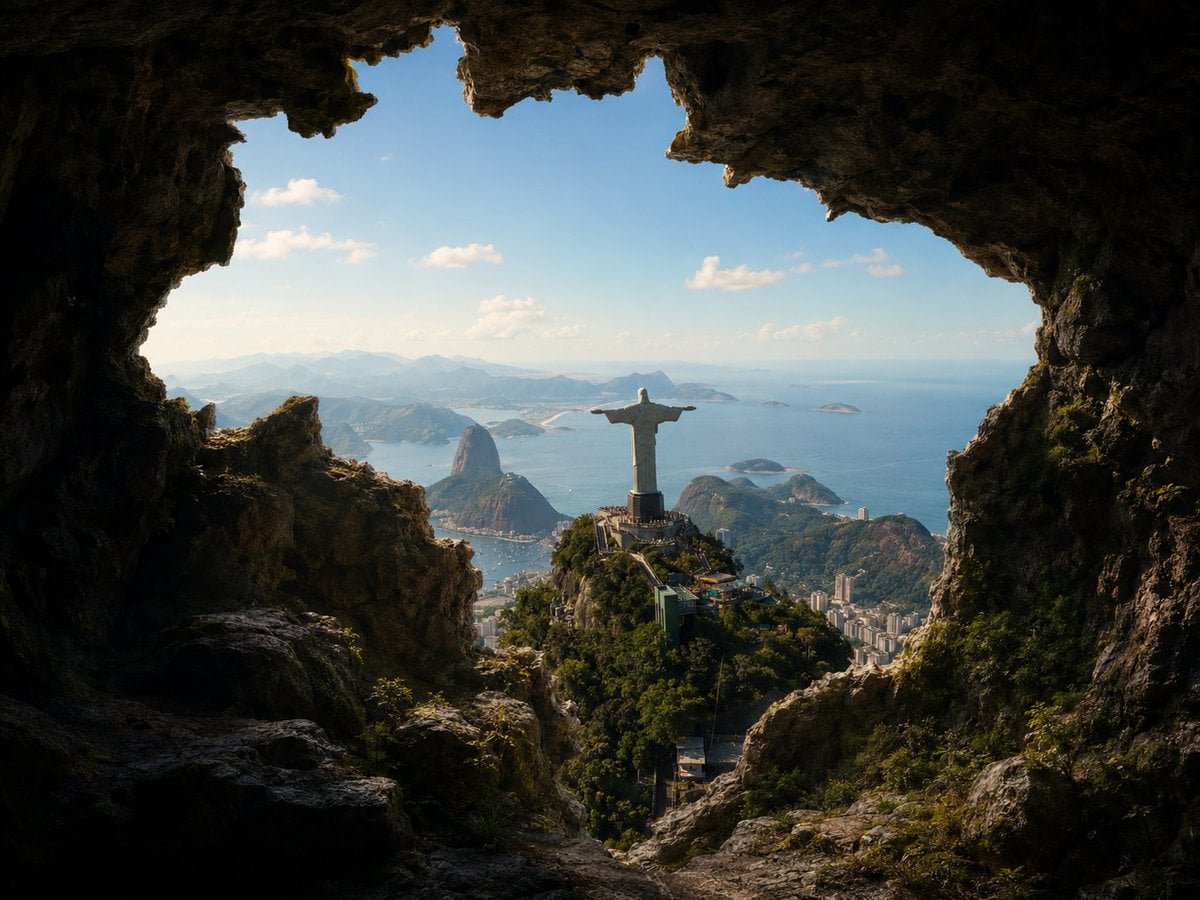 Create a photorealistic image viewed from inside a natura... thumbnail 3