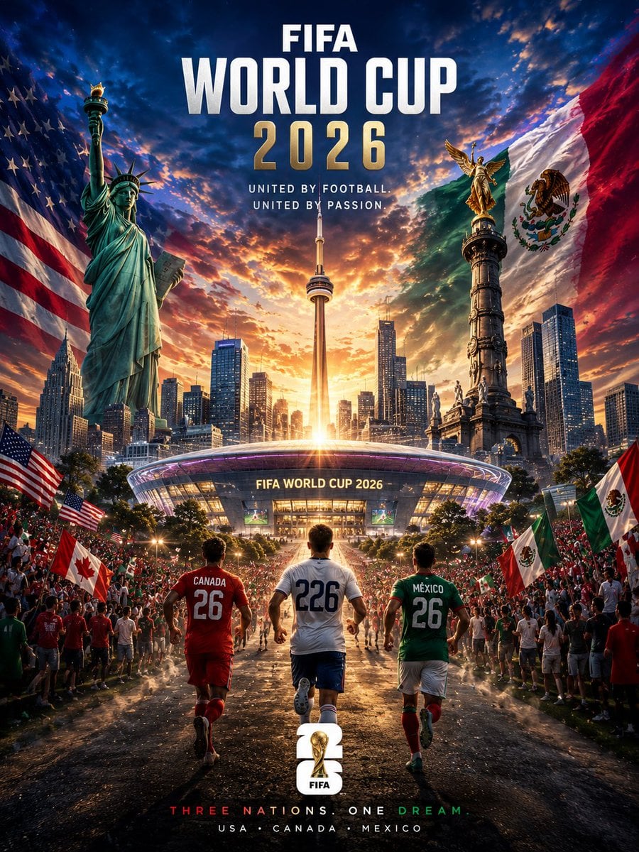 FIFA World Cup 2026 official-style cinematic poster, gian... thumbnail 2
