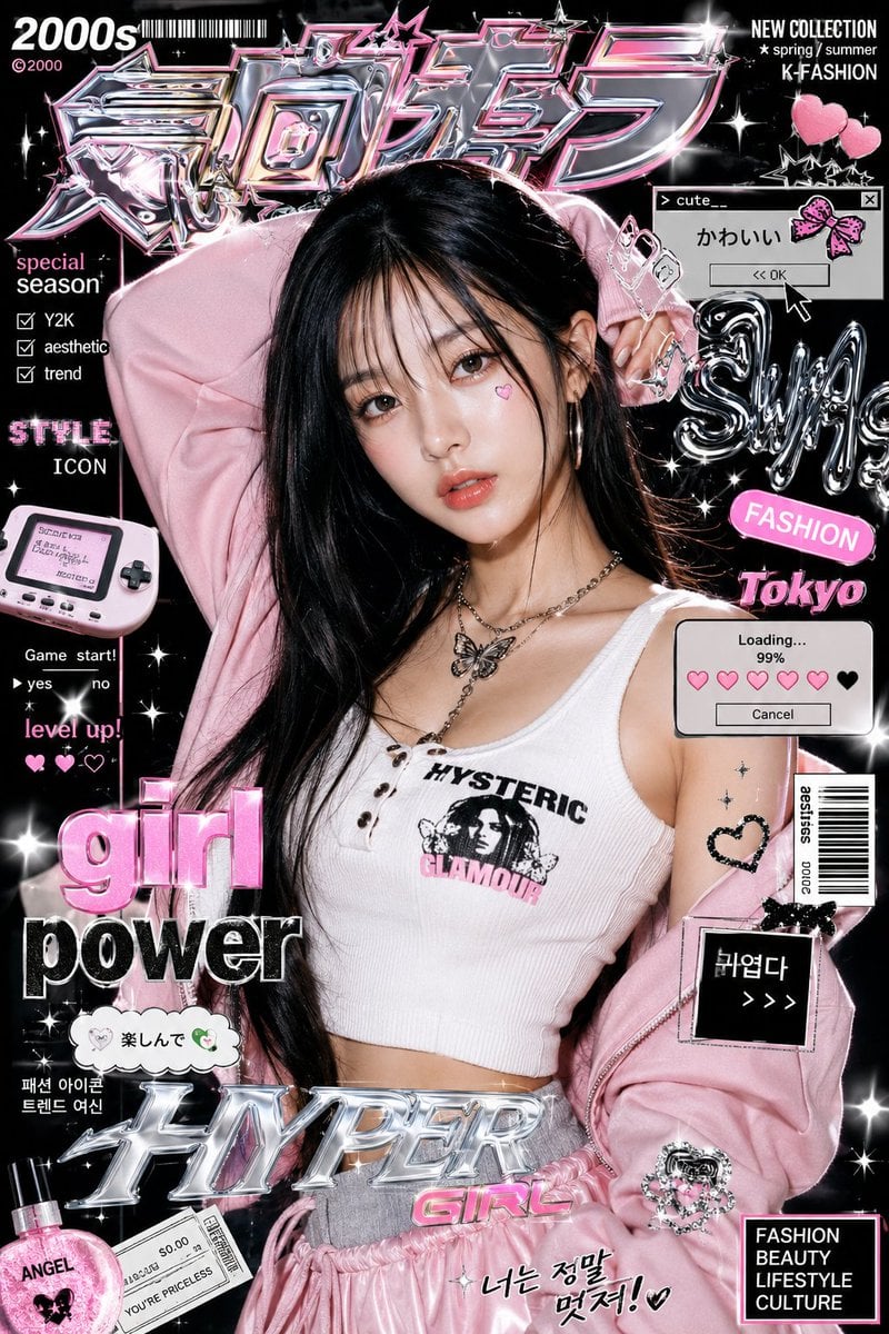 Ultra-stylized luxury fashion editorial poster featuring ... thumbnail 2