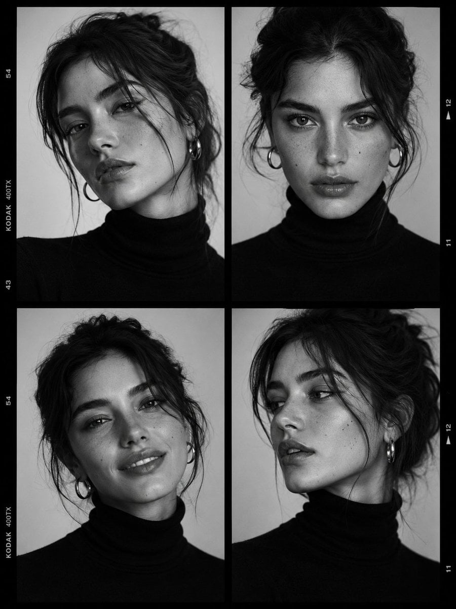 Ultra-viral black-and-white luxury fashion casting contac... thumbnail 2