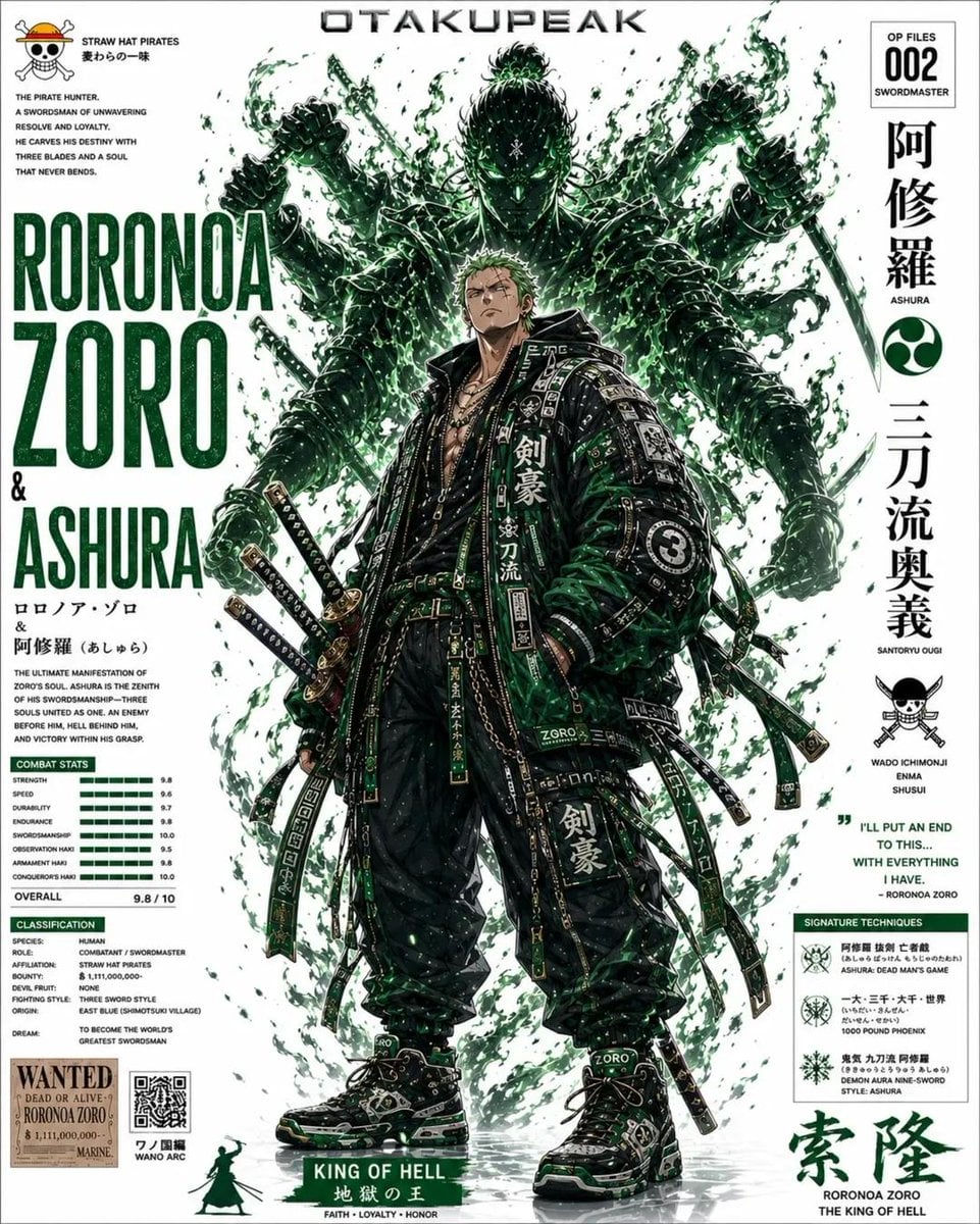 MASTERPIECE anime character dossier poster, ultra-detaile... thumbnail 2