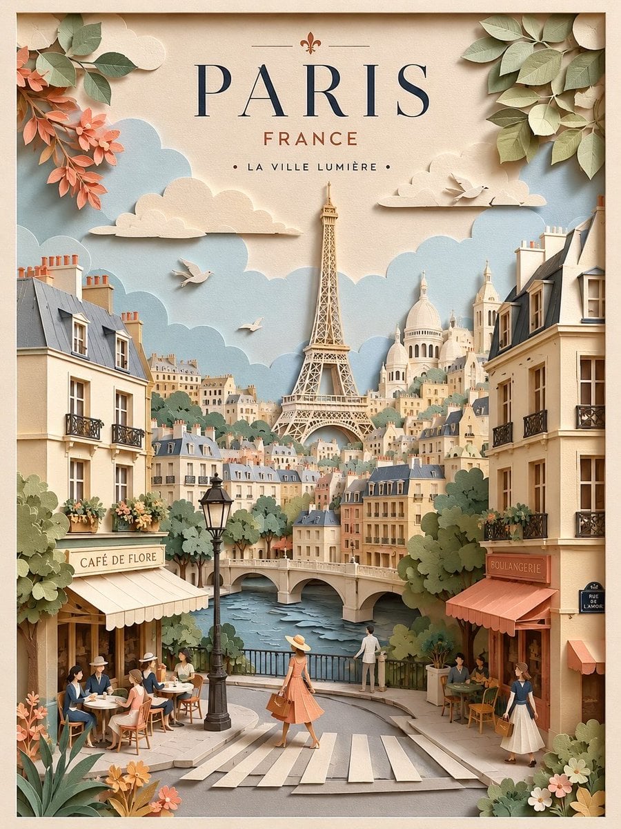 Create a highly detailed vertical travel poster in an ele... thumbnail 2