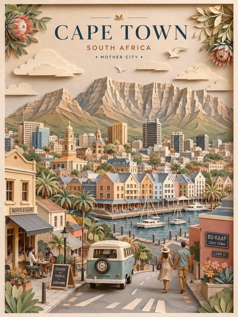 Create a highly detailed vertical travel poster in an ele... thumbnail 3