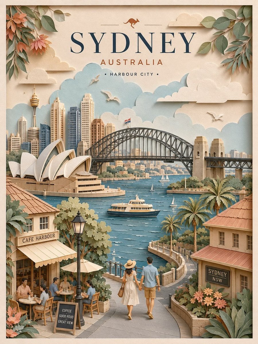 Create a highly detailed vertical travel poster in an ele... thumbnail 4