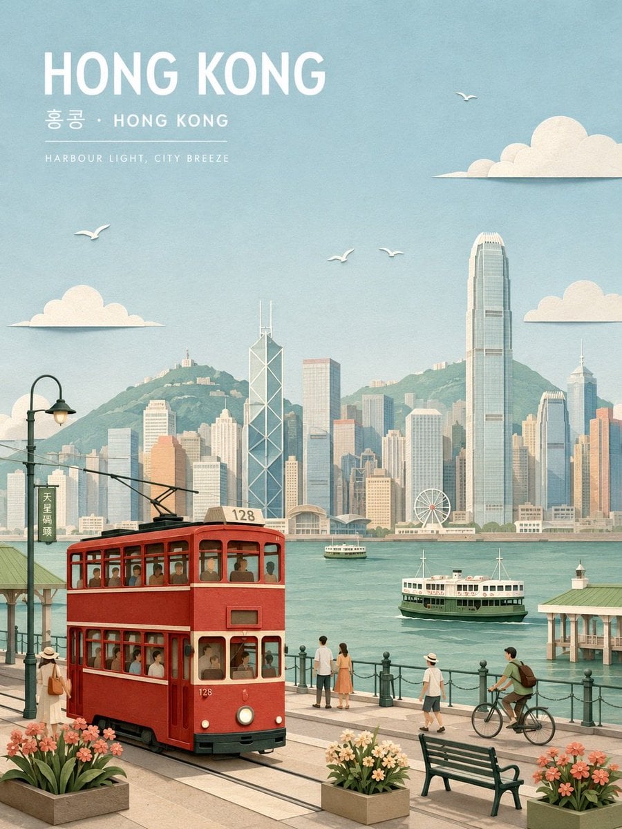 Create a refined wide landscape travel-poster illustratio... thumbnail 2