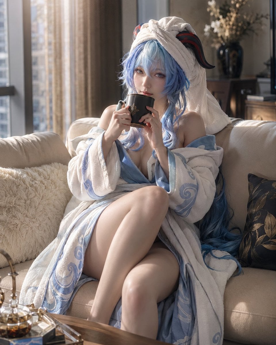 Hyperrealistic vertical Sunday morning lifestyle editoria... image 1