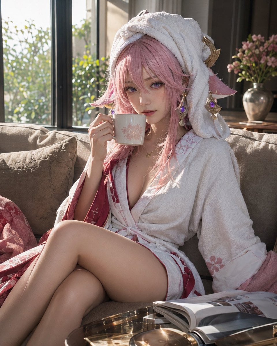 Hyperrealistic vertical Sunday morning lifestyle editoria... thumbnail 2