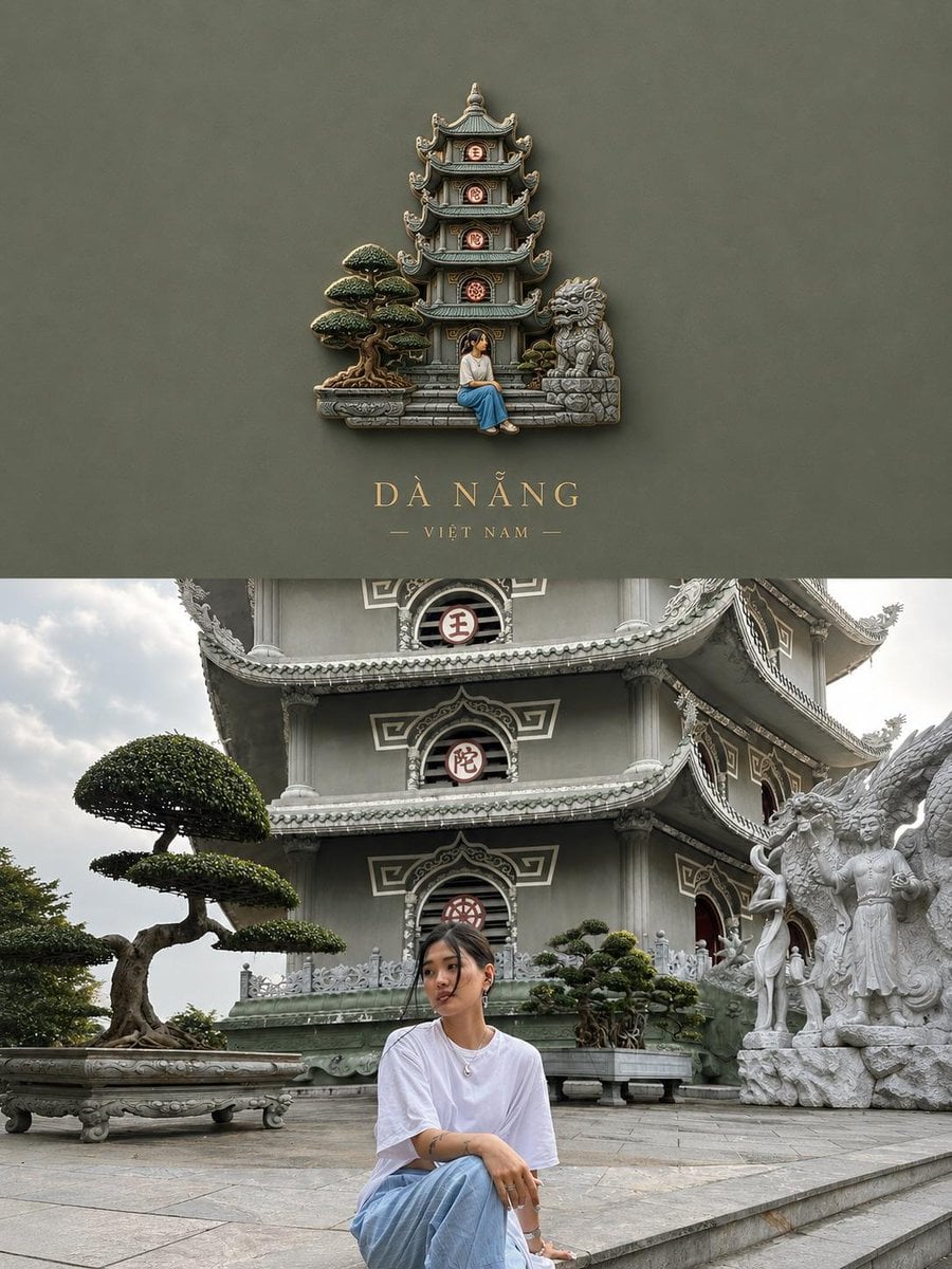 Create a premium travel poster featuring a miniature 3D s... thumbnail 3