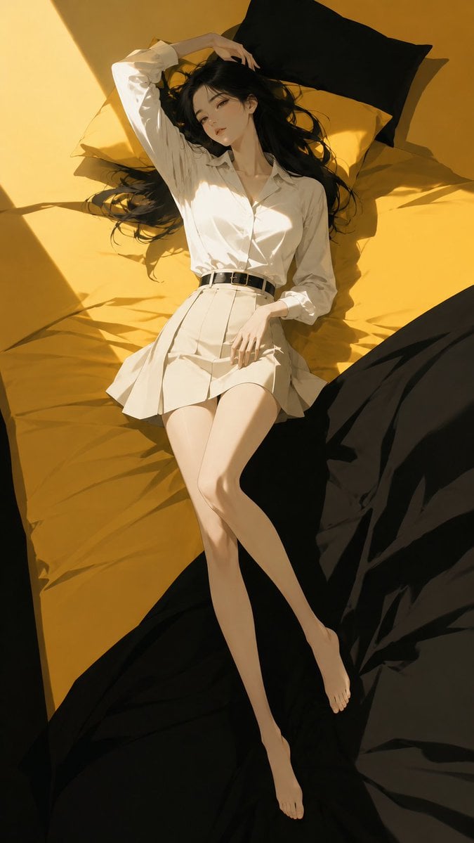 高端日系时装杂志封面感插画，主体为[Subject]，竖版 9:16，极简现代二次元时装插画风，精致赛璐璐上色，干... thumbnail 2