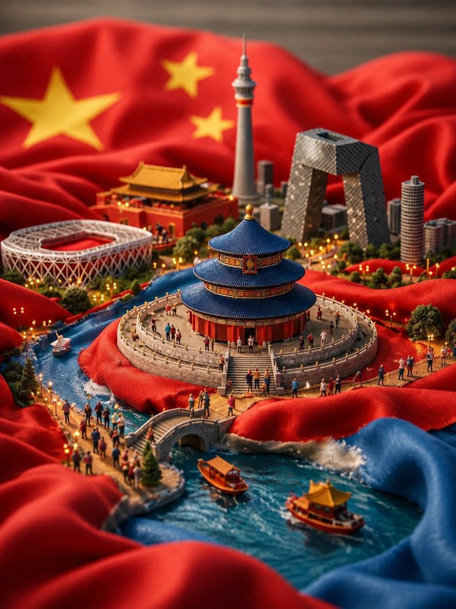 Ultra-detailed miniature diorama of China built into the ... thumbnail 2