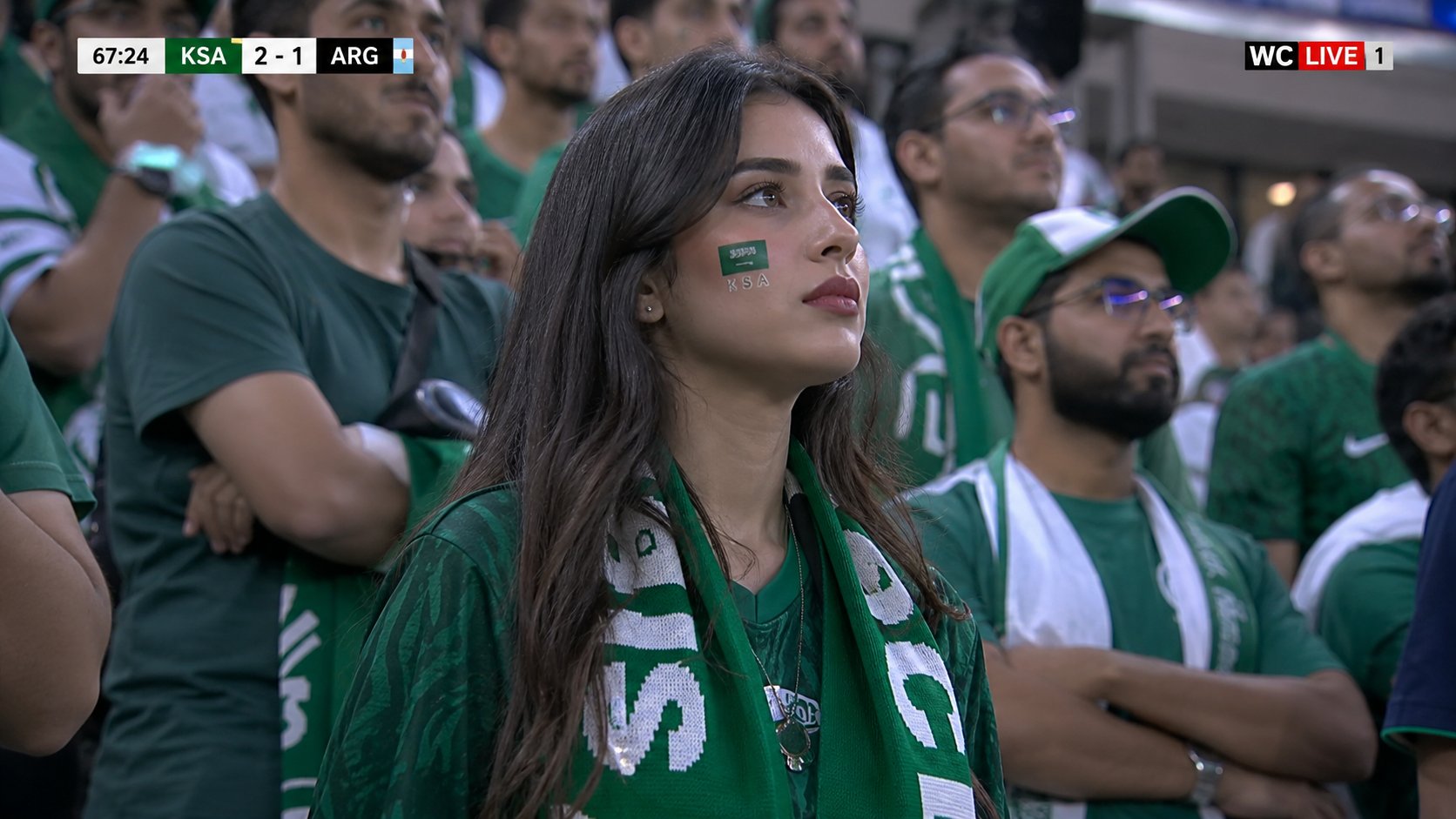 Stadium Supporter in World Cup Crowd thumbnail 3