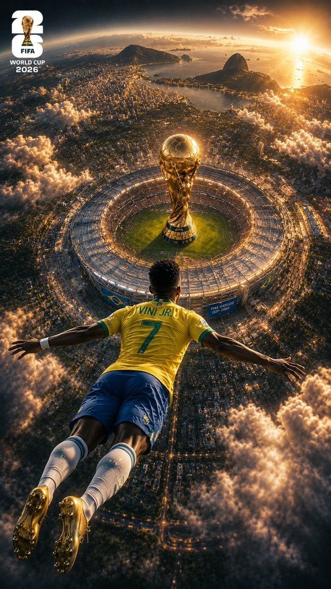 FIFA World Cup Trophy Overlooking the Stadium thumbnail 2
