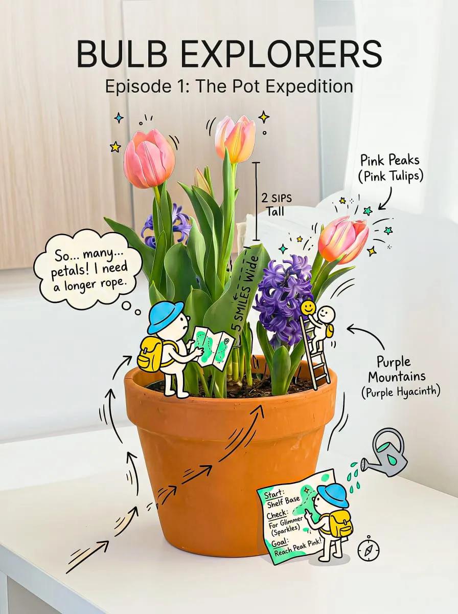 Create a cheerful, creative composition that blends a rea... thumbnail 2