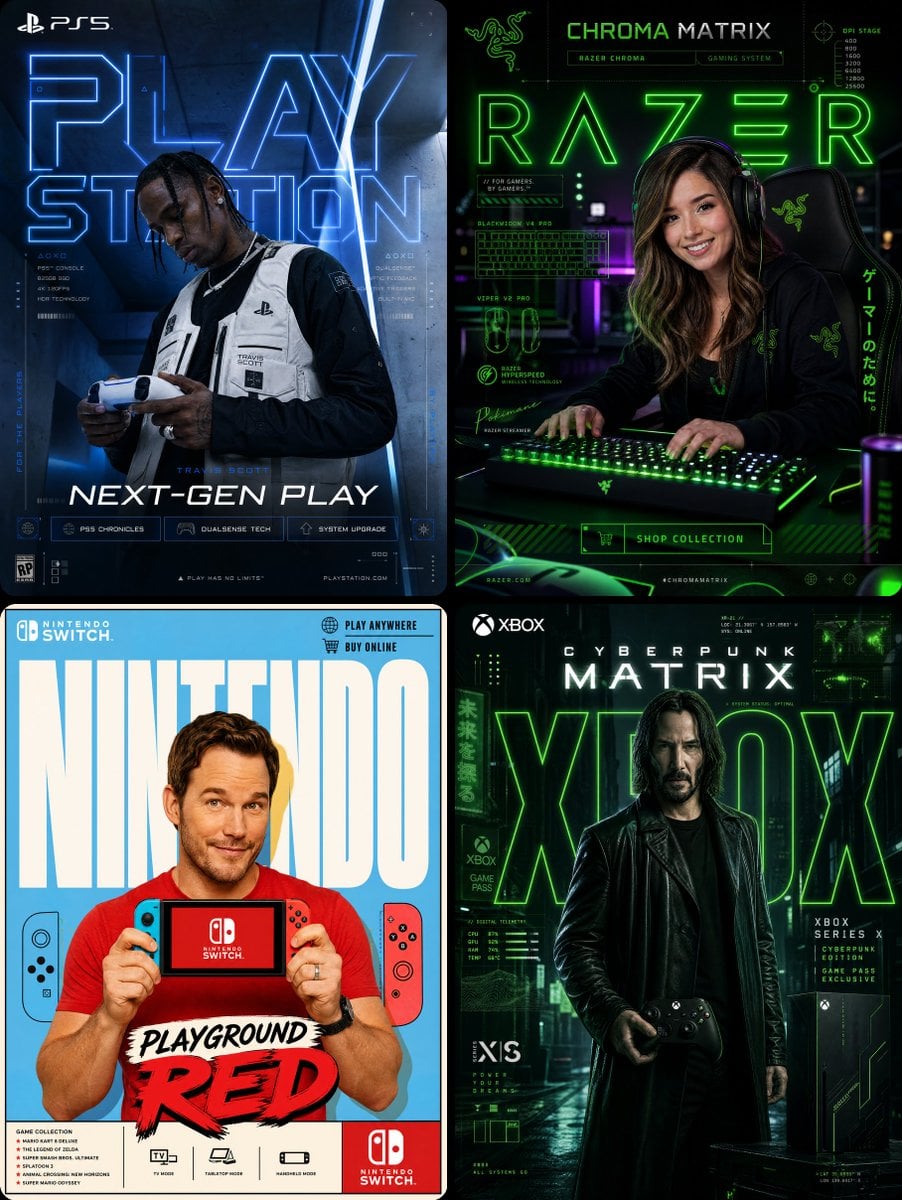 Neon Cyberpunk Gaming Matrix