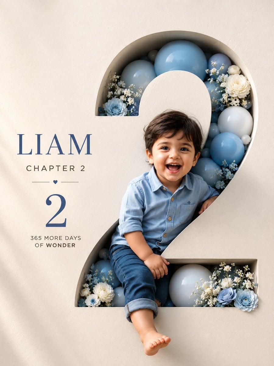 Professional luxury birthday poster, 3:4 portrait composi... thumbnail 2