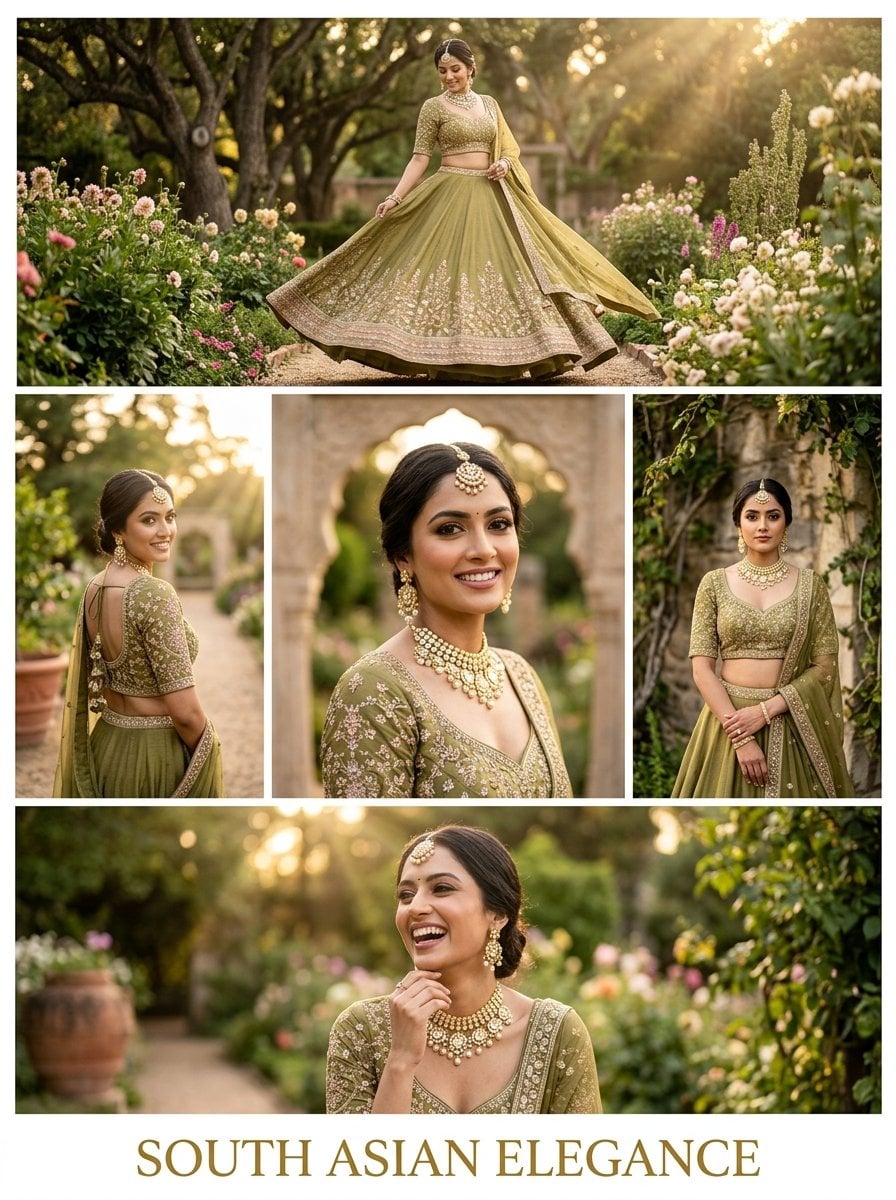 Elegant multi-frame portrait poster of a stunning young S... image 1