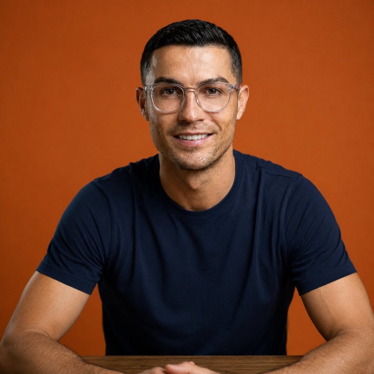 (Orange Background Male Portrait) image 1
