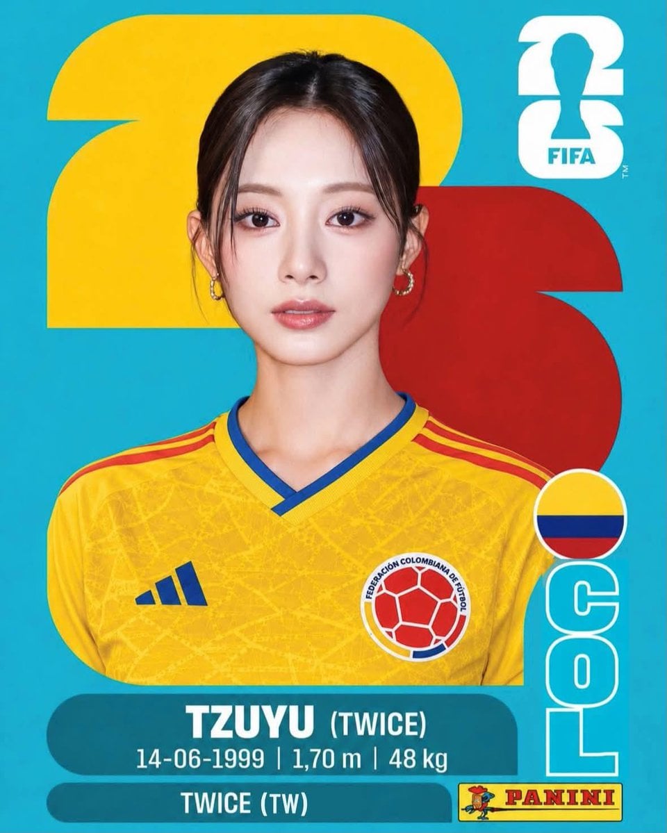 K-pop Idol as Colombia Football Star on FIFA 2026 Card image 1
