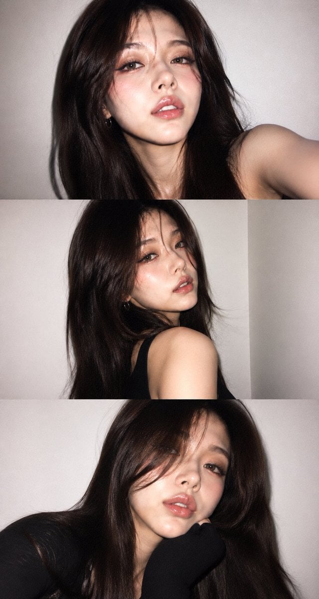 A vertical collage of three YZK photos. Using the uploade... image 1