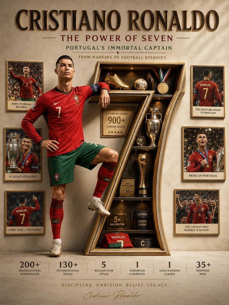 Luxury Football Tribute Poster with Personalized Typography thumbnail 2