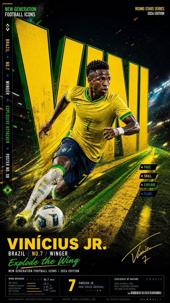 Football Star Campaign Poster with Dramatic Stadium Lighting thumbnail 3