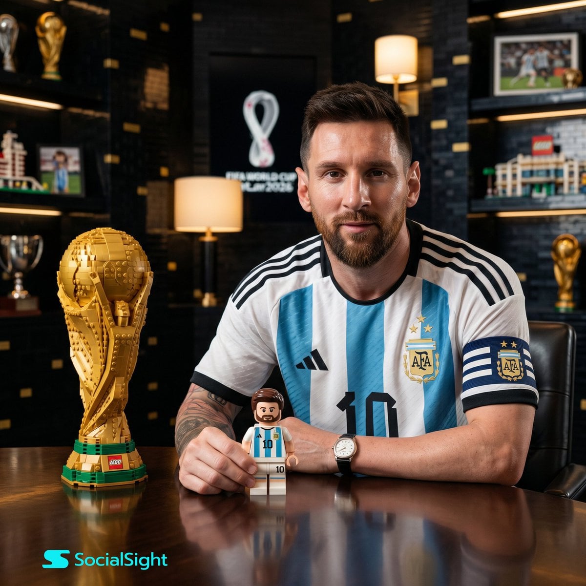A cinematic portrait of Lionel Messi (using a reference p... thumbnail 2