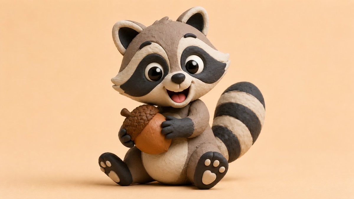 clay-style 3D render of a [Subject], made from smooth col... thumbnail 4