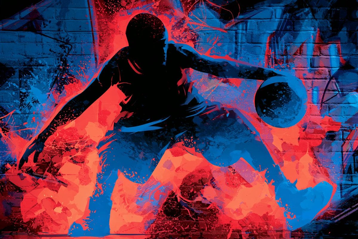 An urban graffiti glow silhouette of [Subject], with a bo... thumbnail 2