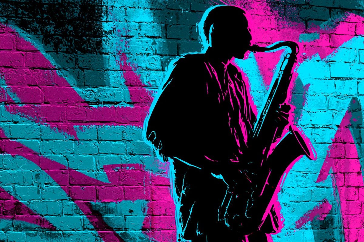An urban graffiti glow silhouette of [Subject], with a bo... thumbnail 3