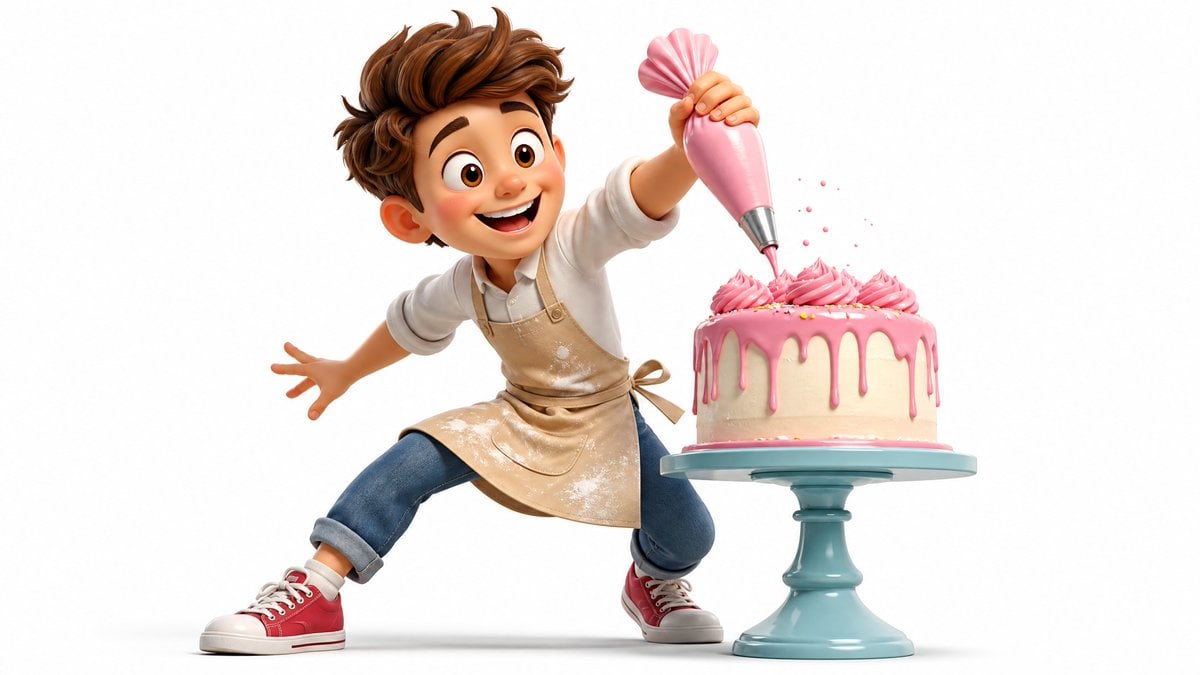 Vibrant 3D cartoon render of [Subject] in a dynamic pose,... thumbnail 3