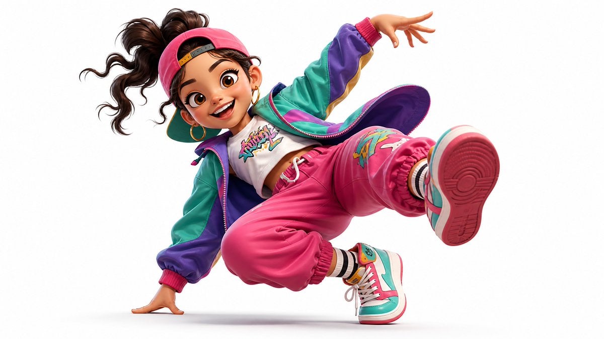 Vibrant 3D cartoon render of [Subject] in a dynamic pose,... thumbnail 4