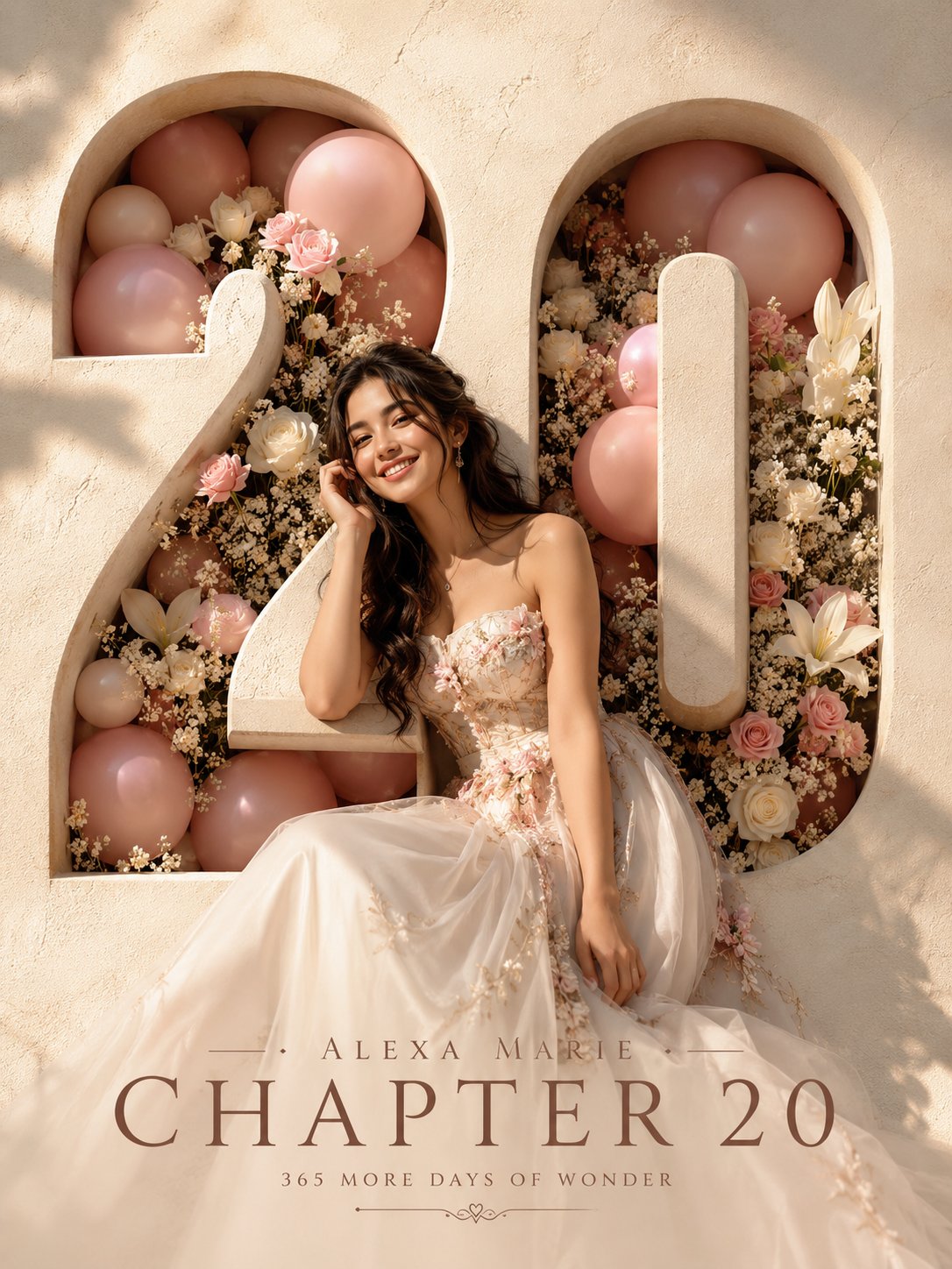Luxury Birthday Portrait with 3D Number