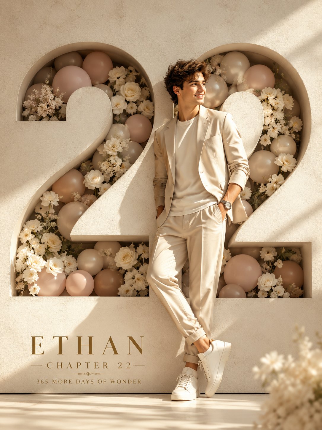 Luxury Birthday Portrait with 3D Number thumbnail 2