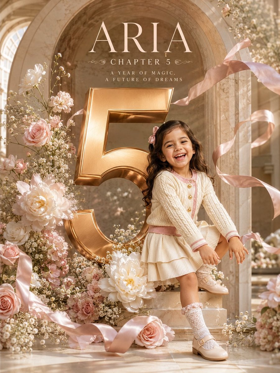 Professional luxury birthday poster, 3:4 portrait composi... thumbnail 4