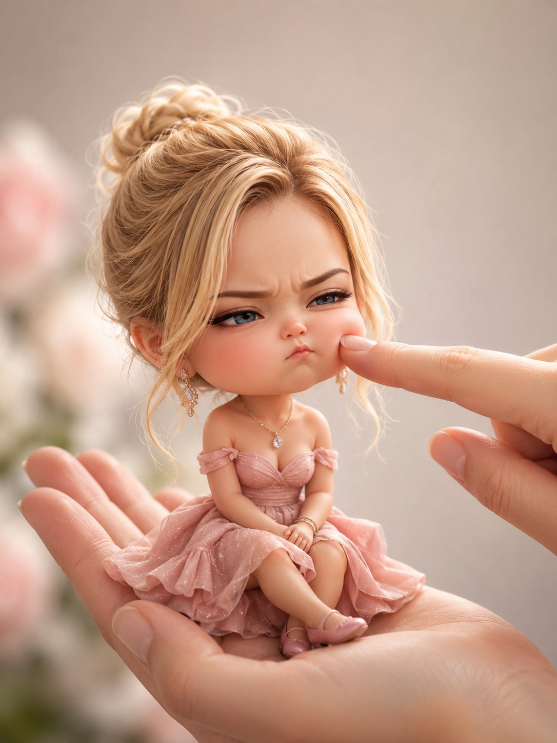 Chibi Einstein Pouts on an Open Palm thumbnail 2