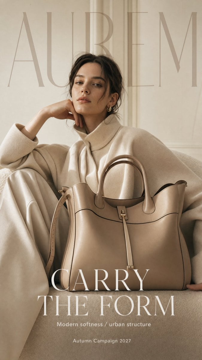 Create a high-end fashion campaign typography poster. thumbnail 2