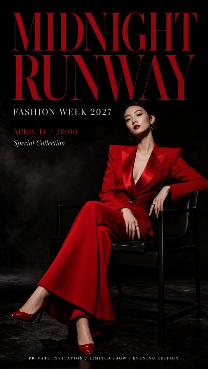 Create a high-end fashion campaign typography poster. thumbnail 3