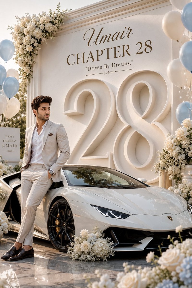 Create an ultra-luxury birthday milestone poster featurin... image 1