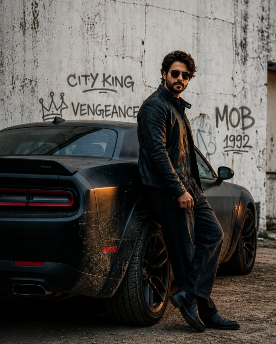 Cinematic hero movie poster, a handsome 32-year-old man, ... image 1