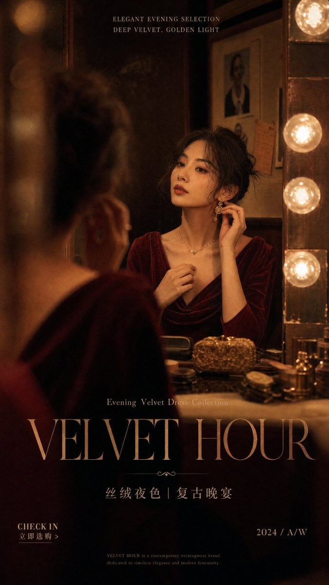 Create a vertical 9:16 high-end fashion campaign poster f... thumbnail 2
