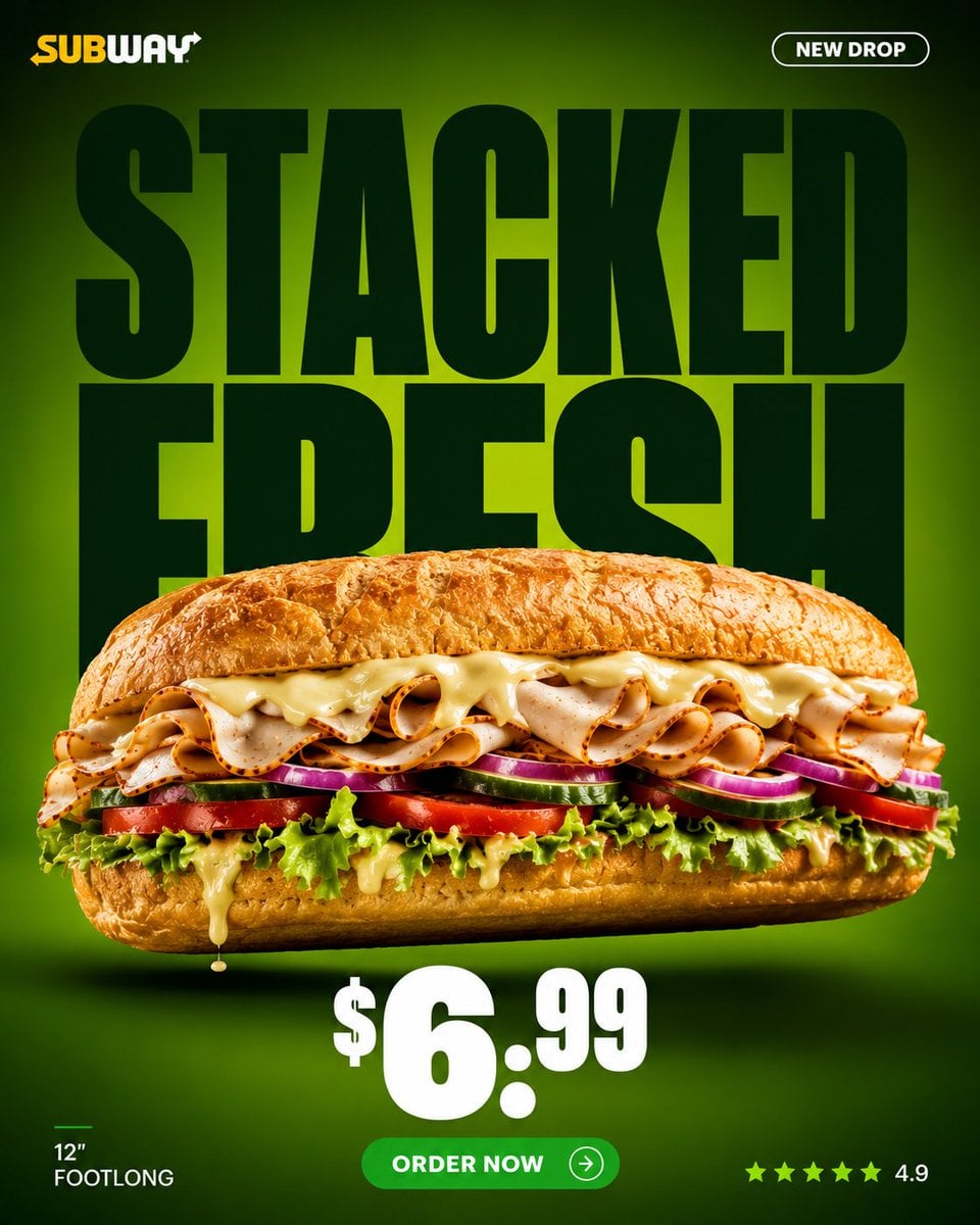 Stacked Fresh: Subway's Luxury Sandwich Launch