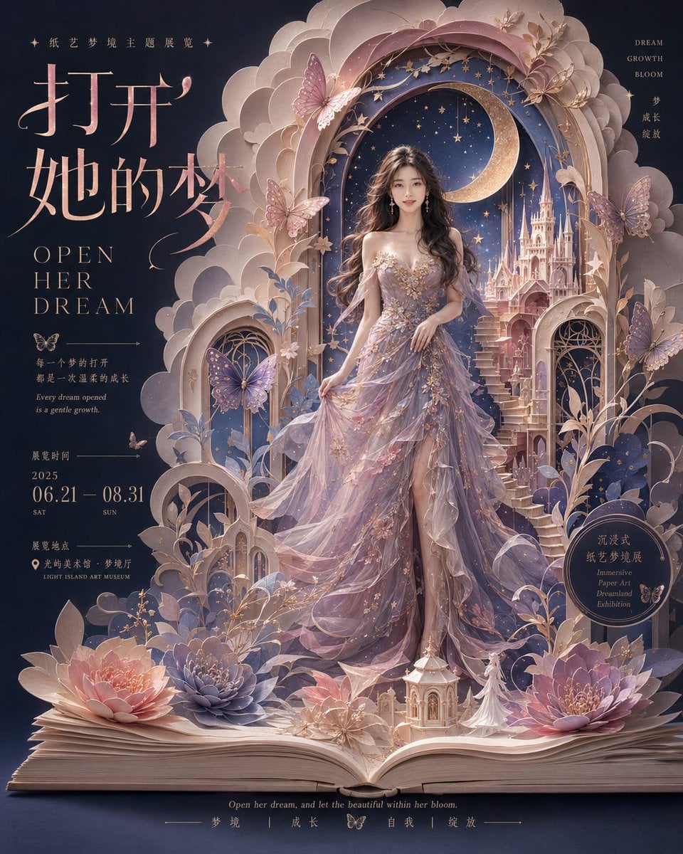 Dream Paper Art Exhibition Poster: Open Her Dream thumbnail 2